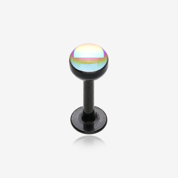 Colorline Iridescent Revo Sparkle Steel Labret-Black